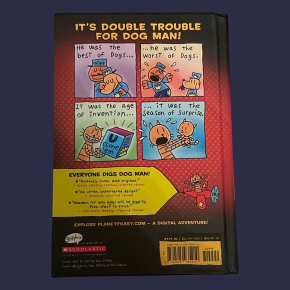 Dog Man Set Tale of Two Kitties & Dog Man Dark Knight Plush - Picture 4 of 5